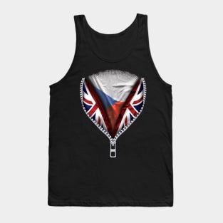 Czech Flag  Czech Republic Flag zipped British Flag - Gift for Czech From Czech Republic Tank Top